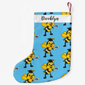 Happy Cartoon bee Abschluss Kleiner Weihnachtsstrumpf (Rückseite)