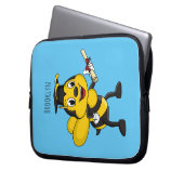 Happy Cartoon bee Abschluss Laptopschutzhülle (Vorderseite Links)
