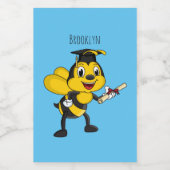 Happy Cartoon bee Abschluss Lebensmitteletikett (Einzelnes Label)