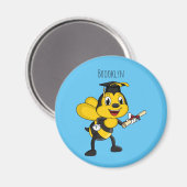Happy Cartoon bee Abschluss Magnet (Vorderseite/Rückseite)