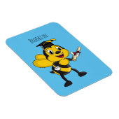 Happy Cartoon bee Abschluss Magnet (Rechte Seite)