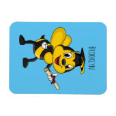 Happy Cartoon bee Abschluss Magnet (Horizontal)