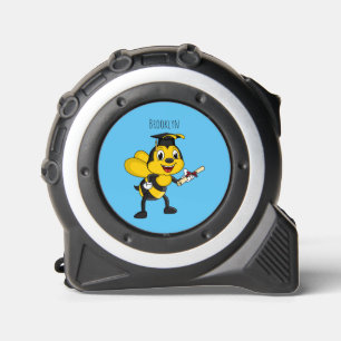 Happy Cartoon bee Abschluss Maßband