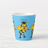 Happy Cartoon bee Abschluss Milchtasse (Vorderseite)