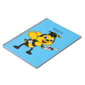 Happy Cartoon bee Abschluss Notizblock (Linke Seite)