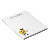 Happy Cartoon bee Abschluss Notizblock (angewinkelt)
