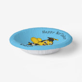 Happy Cartoon bee Abschluss Pappteller (Gewinkelt)