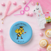 Happy Cartoon bee Abschluss Pappteller (Party)