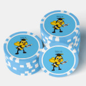 Happy Cartoon bee Abschluss Pokerchips (Stapel)