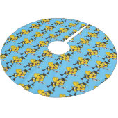 Happy Cartoon bee Abschluss Polyester Weihnachtsbaumdecke (Schrägansicht)