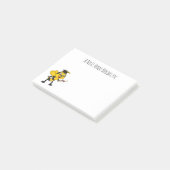 Happy Cartoon bee Abschluss Post-it Klebezettel (angewinkelt)