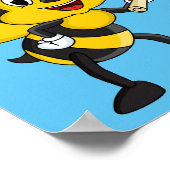 Happy Cartoon bee Abschluss Poster (Ecke)