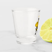 Happy Cartoon bee Abschluss Schnapsglas (Links)