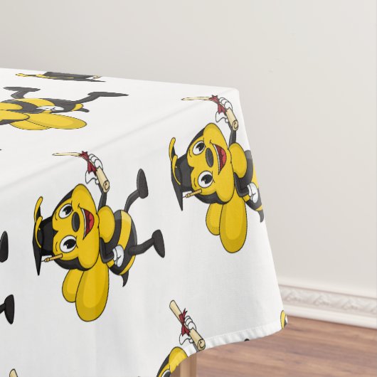 Happy Cartoon bee Abschluss Tischdecke (Beispiel)