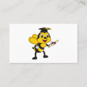 Happy Cartoon bee Abschluss Visitenkarte (Rückseite)