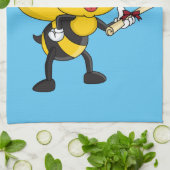 Happy cartoon bee graduation geschirrtuch (Gefaltet)