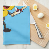 Happy cartoon bee graduation geschirrtuch (Viertel Falte)