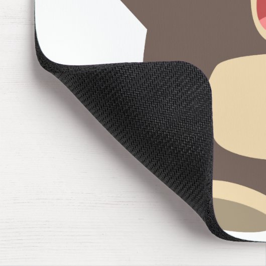 Happy Cartoon Black Bar Mousepad (Ecke)