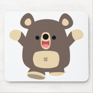 Happy Cartoon Black Bar Mousepad