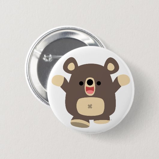 Happy Cartoon Black Bar Taste Abzeichen Button (Vorne & Hinten)