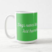 Happy Cartoon Dog in einem farbigen Circular Frame Kaffeetasse (Links)