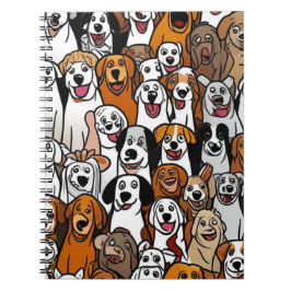 Happy Cartoon Dogs Notebook Notizblock