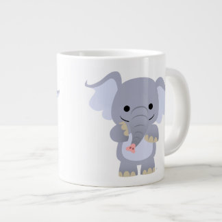 Happy Cartoon Elephant Jumbo Tasse