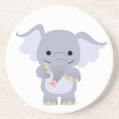 Happy Cartoon Elephant Untersetzer (Vorne)