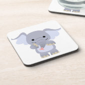 Happy Cartoon Elephant Untersetzer Set (Linke Seite)