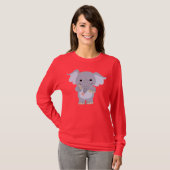 Happy Cartoon Elephant Women T - Shirt (Vorne ganz)