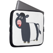 Happy Cartoon Galloway Cow Laptop Sleeve (Vorne Rechts)