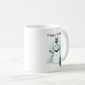 Happy Cartoon Kittens spielen in Snow Holiday Kaffeetasse (VorderseiteRechts)