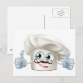 Happy Cartoon Koch Postkarte (Vorne/Hinten)