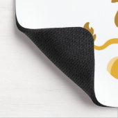 Happy Cartoon Lion Rundaufkleber Mousepad (Ecke)