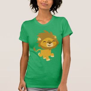 Happy Cartoon Lion Women T - Shirt
