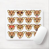 Happy Cartoon Lioness emoticon Mousepad (Mit Mouse)