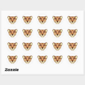 Happy Cartoon Lioness emoticon Sticker (Blatt)