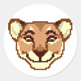 Happy Cartoon Lioness emoticon Sticker