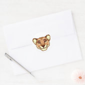 Happy Cartoon Lioness emoticon Sticker (Umschlag)