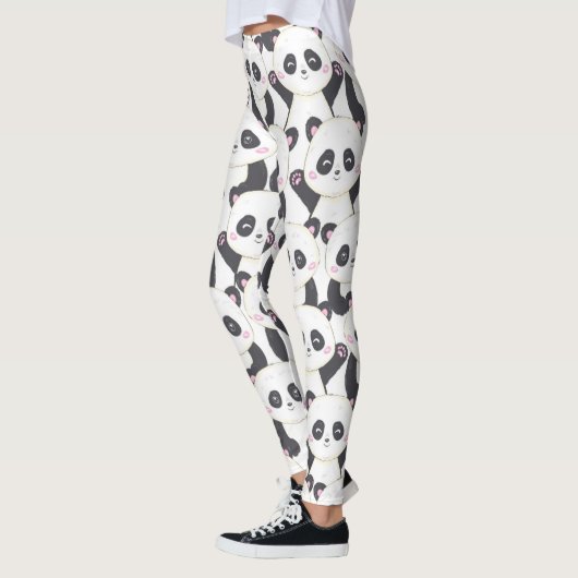 Happy Cartoon Panda Pattern Leggings (Links)