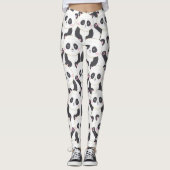 Happy Cartoon Panda Pattern Leggings (Vorderseite)