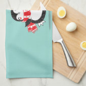 Happy Cartoon Penguin Geschirrtuch (Viertel Falte)