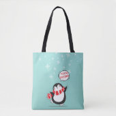 Happy Cartoon Penguin Tasche (Vorderseite)
