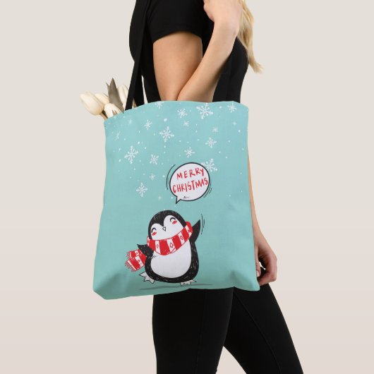Happy Cartoon Penguin Tasche (Von Nahem)