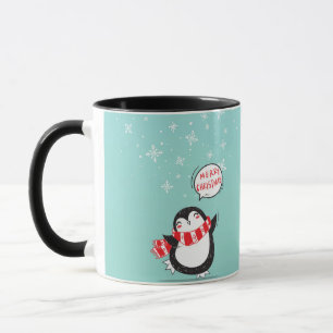 Happy Cartoon Penguin Tasse