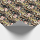 Happy Cartoon Pig in einer landwirtschaftlichen Sc Geschenkpapier (Ecke)