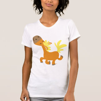 Happy Cartoon Pony Women T - Shirt
