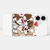 Happy Cartoon Puppies iPhone / iPad case (Rückseite (Horizontal))