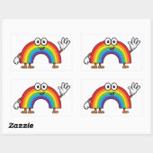 Happy Cartoon Rainbow Character Sticker (Blatt)