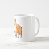 Happy Cartoon Rough Collie Kaffeetasse (VorderseiteRechts)